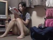 Japan pure girl fingers her pussy